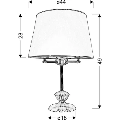 Rustikální stolní lampa GRAND - 3xE14, 40W, patina / bílá