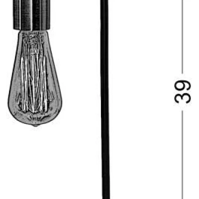 Stolní retro lampa HERPE - 1xE27, 60W, černá / měděná