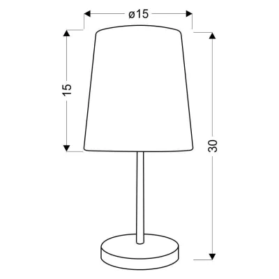Dětská stolní lampa HIPPO - 1xE14, 40W, bílá / modrá