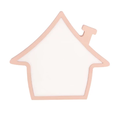 Stolní dětská LED lampička HOUSE - 10W, 3000K (teplá bílá), růžová