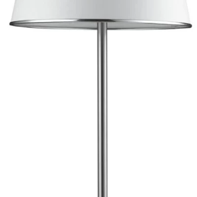 Klasická stolní lampa IBIS - 1xE14, 40W, stříbrná / bílá