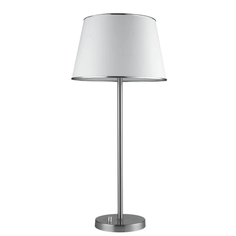 Klasická stolní lampa IBIS - 1xE14, 40W, stříbrná / bílá