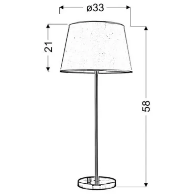 Klasická stolní lampa IBIS - 1xE14, 40W, stříbrná / bílá