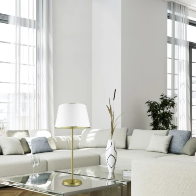 Klasická stolní lampa IBIS - 1xE14, 40W, patina / bílá