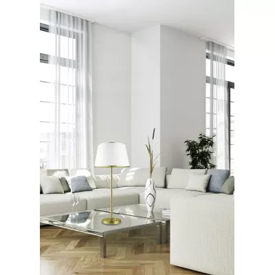 Klasická stolní lampa IBIS - 1xE14, 40W, patina / bílá