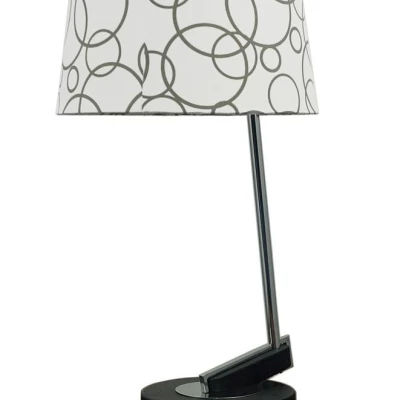 Moderní stolní lampa IMPRESJA - 1xE27, 60W, bílá / černá