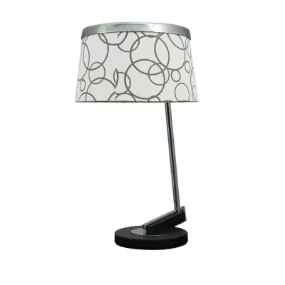 Moderní stolní lampa IMPRESJA - 1xE27, 60W, bílá / černá