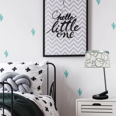 Moderní stolní lampa IMPRESJA - 1xE27, 60W, bílá / černá