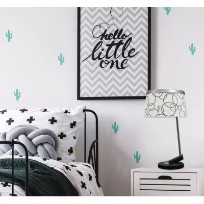 Moderní stolní lampa IMPRESJA - 1xE27, 60W, bílá / černá