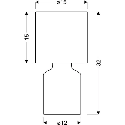 Moderní stolní keramická lampa INER - 1xE14, 40W, béžová / bílá