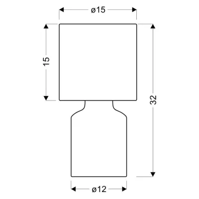 Moderní stolní keramická lampa INER - 1xE14, 40W, šedá / bílá