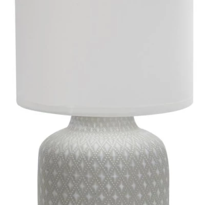Moderní stolní keramická lampa INER - 1xE14, 40W, šedá / bílá