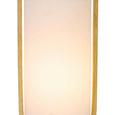 Stolní dřevěná lampa ISUMI - 1xE27, 40W, 34cm, světlé dřevo / bílá