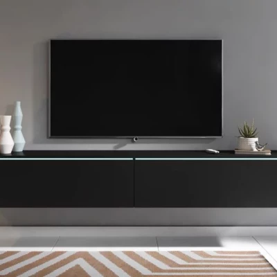 TV stolek CERIEE 180 - černý grafitový