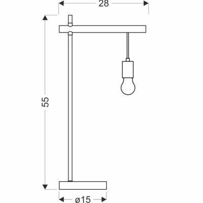 Stolní lampa ve skandinávském stylu IZZY - 1xE27, 60W, černá