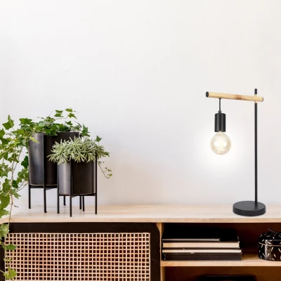 Stolní lampa ve skandinávském stylu IZZY - 1xE27, 60W, černá