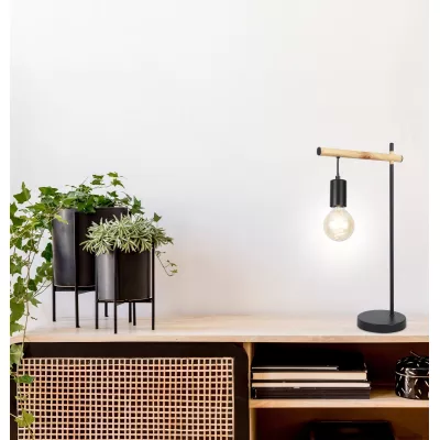 Stolní lampa ve skandinávském stylu IZZY - 1xE27, 60W, černá