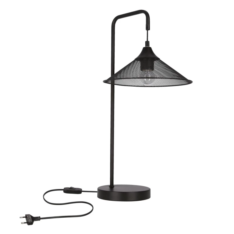 Stolní industriální lampa KIRUNA - 1xE27, 40W, černá