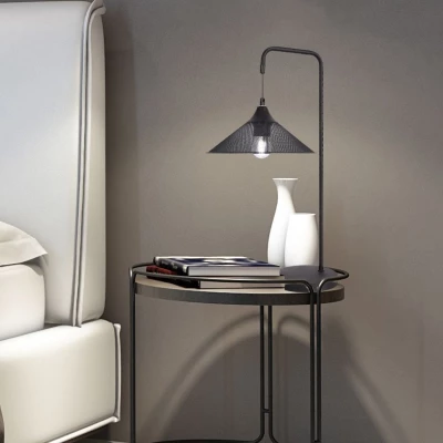 Stolní industriální lampa KIRUNA - 1xE27, 40W, černá