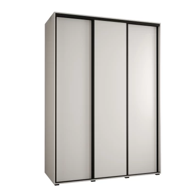 VÝPRODEJ - Šatní skříň ASIRI 1 - 170/60 cm, bílá / černá