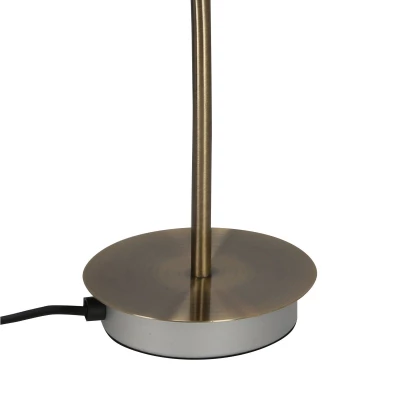 Stolní rustikální lampička KROTON - 1xG9, 40W, patina / bílá