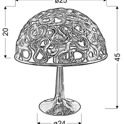 Designová stolní lampa LAME - 1xE27, 60W, chromovaná