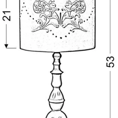 Stolní klasická lampa LANS - 1xE27, 60W, bílá