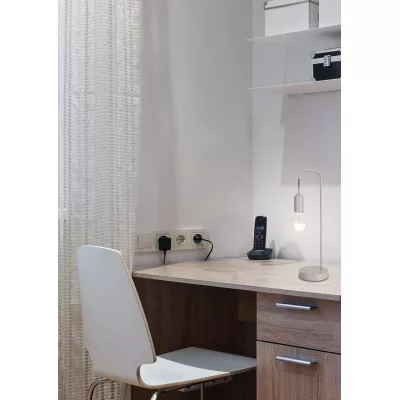 Stolní lampa LAREN - 1xE27, 40W, šedá