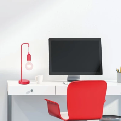 Stolní lampa LAREN - 1xE27, 40W, červená