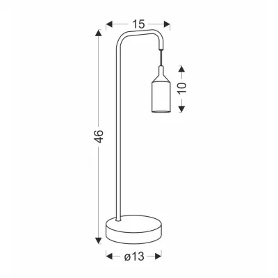 Stolní lampa LAREN - 1xE27, 40W, bílá