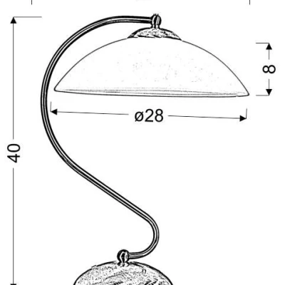 Stolní rustikální lampička LIDO - 1xE27, 60W, stříbrná