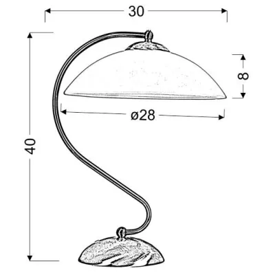 Stolní rustikální lampička LIDO - 1xE27, 60W, stříbrná