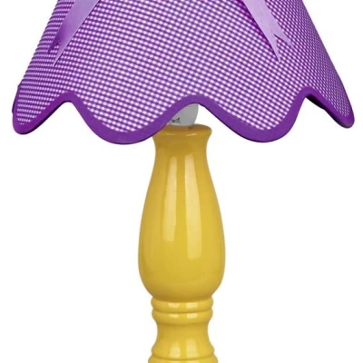 Dětská stolní lampička LOLA - 1xE14, 40W, fialová / žlutá