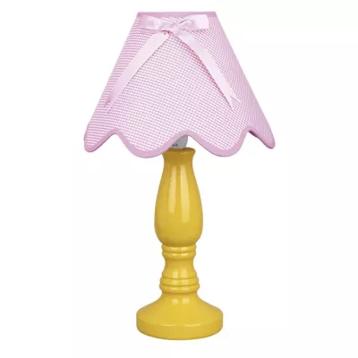 Dětská stolní lampička LOLA - 1xE14, 40W, růžová / žlutá
