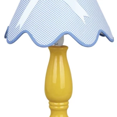 Dětská stolní lampička LOLA - 1xE14, 40W, modrá / žlutá