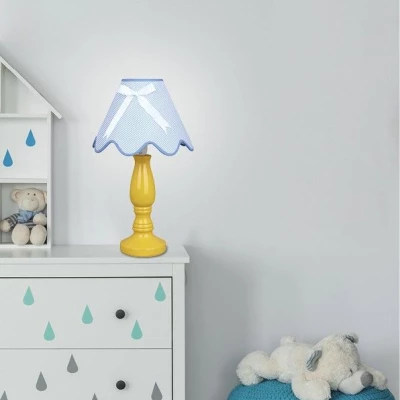 Dětská stolní lampička LOLA - 1xE14, 40W, modrá / žlutá