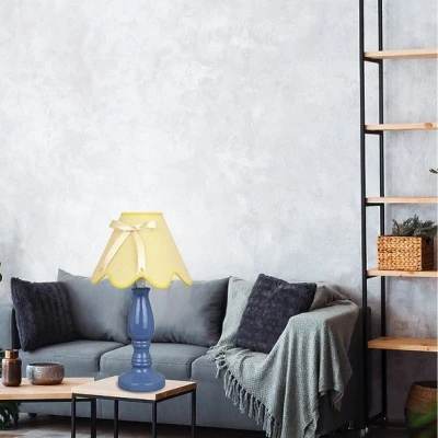 Dětská stolní lampička LOLA - 1xE14, 40W, žlutá / modrá