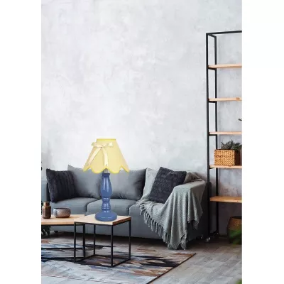 Dětská stolní lampička LOLA - 1xE14, 40W, žlutá / modrá