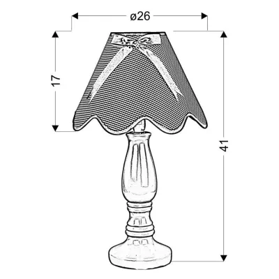 Dětská stolní lampička LOLA - 1xE14, 40W, žlutá / modrá