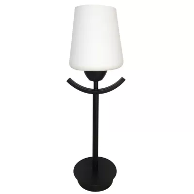 Moderní stolní lampa LONDYN - 1xE27, 60W, bílá / černá