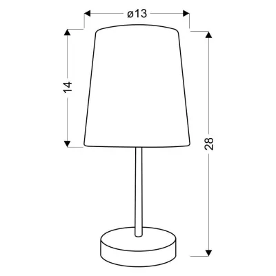 Stolní moderní lampa LORI - 1xE14, 40W, bílá