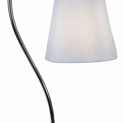 Stolní moderní lampička LUK - 1xE14, 40W, chromovaná / šedostříbrná