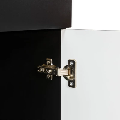 VÝPRODEJ - Úzký regál PINELAND - černý