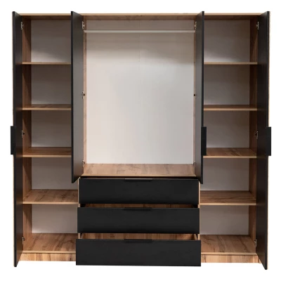 VÝPRODEJ - Čtyřdveřová šatní skříň 196 AGNESA se zrcadly - bílá