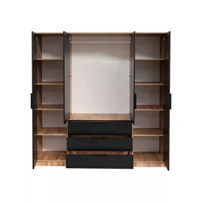 VÝPRODEJ - Čtyřdveřová šatní skříň 196 AGNESA se zrcadly - bílá