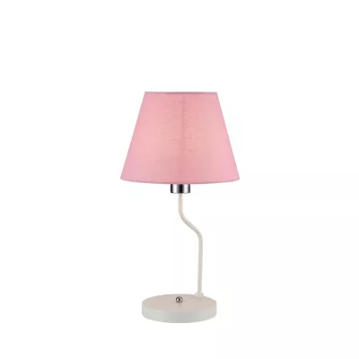 Stolní moderní lampa LUMINOR - 1xE14, 60W, růžová / bílá
