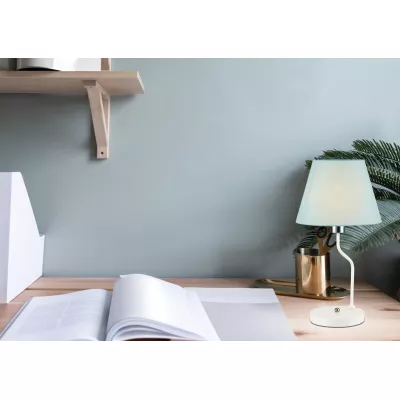 Stolní moderní lampa LUMINOR - 1xE14, 60W, modrá / bílá