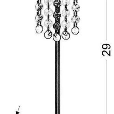 Stolní moderní lampa LUXOR - 1xG4, 20W, stříbrná