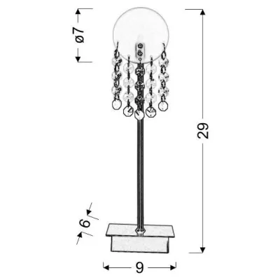 Stolní moderní lampa LUXOR - 1xG4, 20W, stříbrná