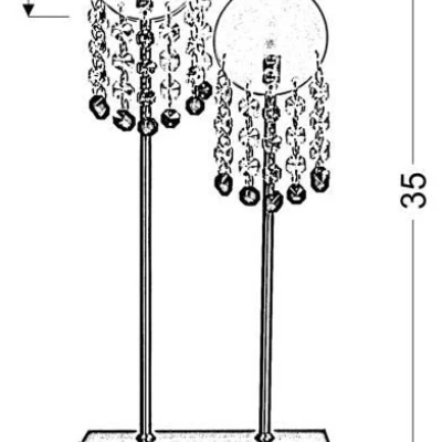 Stolní moderní lampa LUXOR - 2xG4, 20W, stříbrná